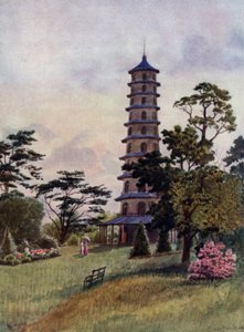 Kew Gardens: The Pagoda (barva litho)