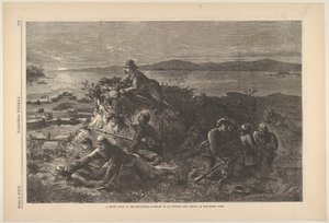 Noční zvěd na jihozápadě – Překvapení základny a Průzkum rebelů ..., 4. dubna 1863. od Thomas Nast