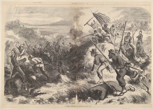 Černý pluk v akci z Harpers Weekly, 14. března 1863. od Thomas Nast