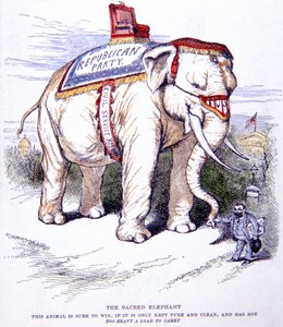 "Posvátný slon" od Thomas Nast