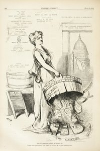 Tato vana nemá dno, na které by stálo, 1875 (dřevorytina) od Thomas Nast