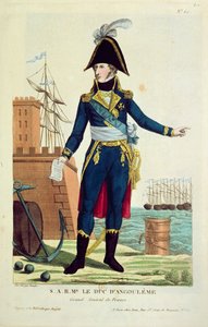 Louis-Antoine de Bourbon (1775-1844) vévoda z Angouleme (barevná rytina)