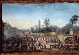 Pohled na Tuileries Place de la Revolution (1789-1799) Pohled na Tuileries a současné náměstí Place de la Concorde. Obraz Thomase Naudeta (1778-1810) od Thomas Naudet