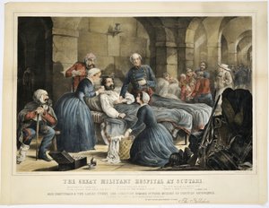 Velká vojenská nemocnice ve Scutari, tisk Stannard und Dixon, 24. února 1855
