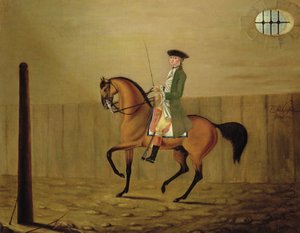 Gentleman na Bay Horse v jezdecké škole od Thomas Parkinson