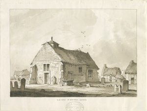 Bednall Church: kresba sépie, nd [? 1838] od Thomas Peploe Wood