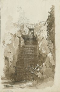 Biddulph - pohled na venkov: kresba perem a lakem, 8. června 1837 (kresba) od Thomas Peploe Wood
