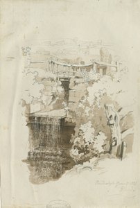 Biddulph - venkovský pohled: kresba tužkou a lavírováním, 8. června 1837 (kresba) od Thomas Peploe Wood