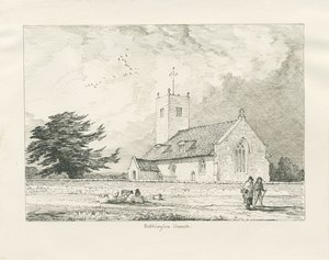 Bobbington Church: kresba perem, 1837 od Thomas Peploe Wood