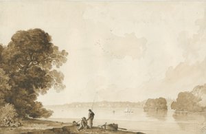 Chillington Park - Pool: kresba sépie, nd [1837-1838] (kresba) od Thomas Peploe Wood
