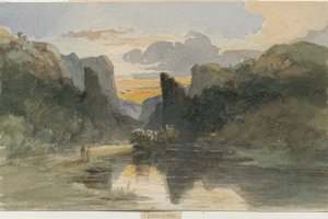 Dovedale - krajina: malba akvarelem, nd [?19. století] od Thomas Peploe Wood