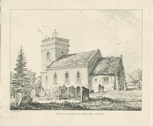 Fradswell Church: kresba perem a tuší od Thomas Peploe Wood
