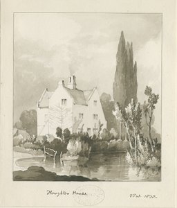 Haughton - House: sépie lavírovaná kresba od Thomas Peploe Wood