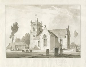 Haughton Church: sépiová kresba od Thomas Peploe Wood