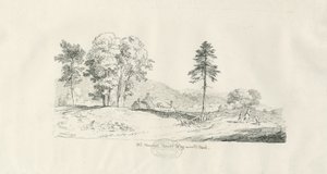 Haywood Park - Old Manor House: kresba perem a tuší od Thomas Peploe Wood