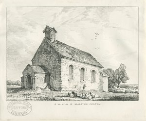 Stafford - Marston Chapel: kresba perem a tuší od Thomas Peploe Wood