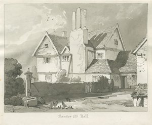 Standon Hall: sépiová kresba od Thomas Peploe Wood
