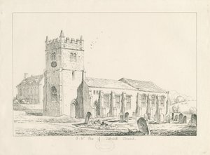 Tatenhill Church: kresba perem a tuší od Thomas Peploe Wood