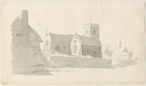 Trysull Church: kresba tužkou, 2. září 1837 (kresba) od Thomas Peploe Wood