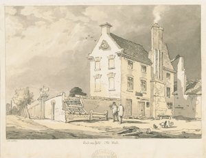 Wednesfield - "Stará síň": sépie, kresba perem a tónováním, 1837 od Thomas Peploe Wood