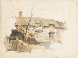 Wolseley - Cottage: malba vodovými barvami, nd [1817-1845] od Thomas Peploe Wood