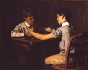 Hráči dáma, ca. 1895.