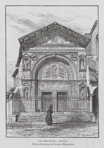 San Bernardino, Perugia (rytina) od Thomas Robert Macquoid
