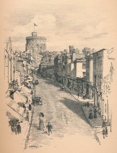 Velká věž hradu Windsor z Peascod Street, 1902 od Thomas Robert Way