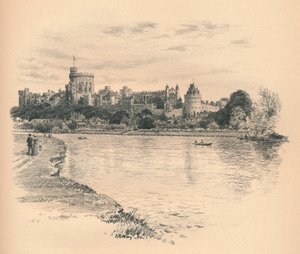 Hrad Windsor od řeky, 1902 od Thomas Robert Way