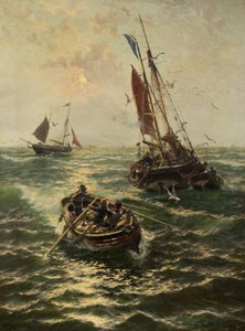 Putting the Catch Ashore (olej na plátně)