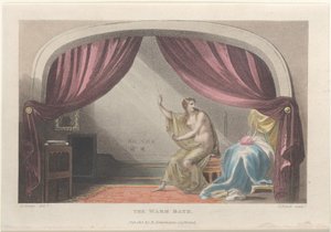 The Warm Bath, from Poetical Sketches of Scarborough, 1813., 1813. Tvůrci: Thomas Rowlandson, Joseph Constantine Stadler, J. Bluck.