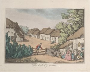 Village of St. Udy, Cornwall, from Sketches from Nature, 1822., 1822. Tvůrci: Thomas Rowlandson, Joseph Constantine Stadler.