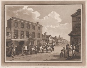 Reigate An Excursion to Brighthelmstone, 1. června 1790., 1. června 1790. Tvůrci: Thomas Rowlandson, Samuel Alken.