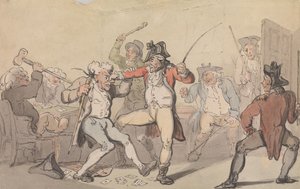 Byla odhalena černá noha, která vyhazovala karty od Thomas Rowlandson
