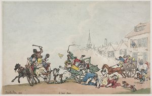 Závod s vozíky od Thomas Rowlandson