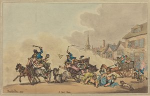 Závod s vozíky od Thomas Rowlandson