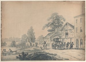 Kočár před hostincem od Thomas Rowlandson