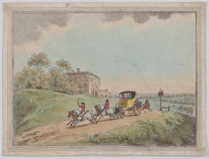 Kočár se čtyřspřežím (z knihy „Rustic Sketches“) od Thomas Rowlandson