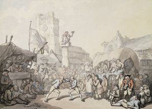 Cornish Wrestling Match, od Thomas Rowlandson