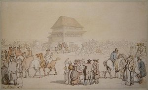 Přeplněné závodní setkání od Thomas Rowlandson