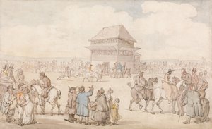 Přeplněná dostihová akce od Thomas Rowlandson