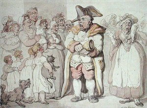 Výkřik pro kočku (pero a inkoust a akvarel na papíře) od Thomas Rowlandson