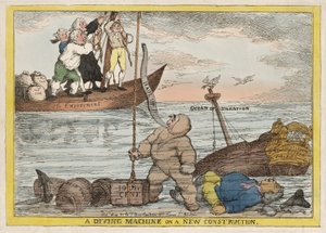 A Diving Machine on a New Constitution, pub. 1806 od Thomas Rowlandson