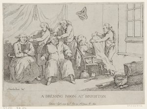 Šatna v Brightonu od Thomas Rowlandson