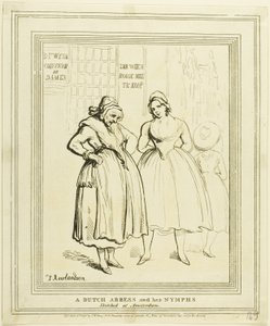 Holandská abatyše a její nymfy načrtnuté v Amsterdamu od Thomas Rowlandson