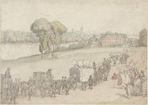 Pohřební průvod od Thomas Rowlandson