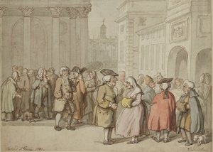 Skupina načrtnutá v Římě, 1770-1820 od Thomas Rowlandson