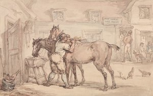 Jezdecká stáj od Thomas Rowlandson