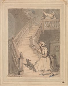 Svobodná teta, která cítí oheň od Thomas Rowlandson