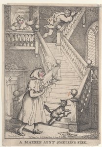 Svobodná teta, která cítí oheň od Thomas Rowlandson